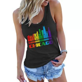 Chicago Lgbt Pride Month Gifts Gay Lesbian Gift Women Flowy Tank | Mazezy