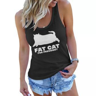 Chonk Fat Cat Lovers Pet Lover Women Flowy Tank | Mazezy