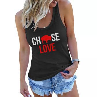 Choose Love Buffalo Stop Hate End Racism Choose Love Buffalo Tops Friendly Markets Women Flowy Tank | Mazezy
