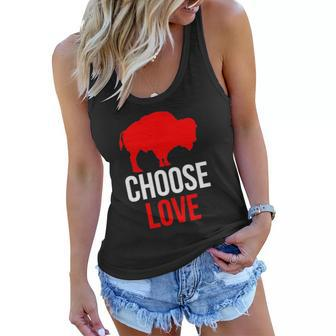 Choose Love Buffalo Stop Hate End Racism Women Flowy Tank | Mazezy