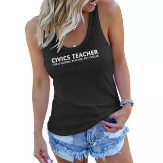 Civics Teacher Funny Civics Teacher Women Flowy Tank | Mazezy