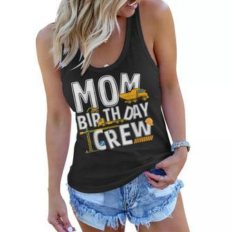 Construction Mom Birthday Crew Party Worker Mom Women Flowy Tank - Seseable