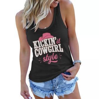 Cowgirl Style Country Western Women Girls V2 Women Flowy Tank | Mazezy