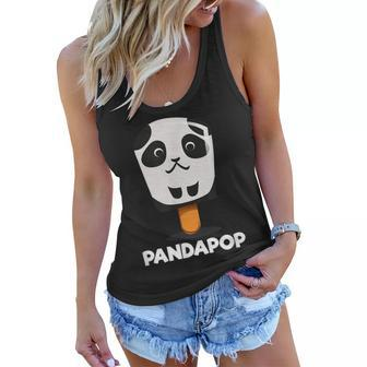 Cute Cartoon Panda Baby Bear Popsicle Panda Birthday Gift Women Flowy Tank - Seseable