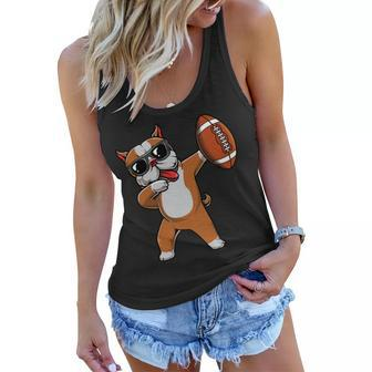 Dabbing Pitbull Dog Cute Pit Bull Dab Boys Football Gift T-Shirt Women Flowy Tank - Seseable