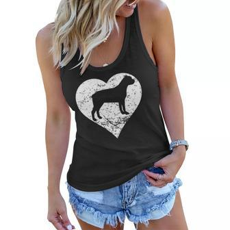Distressed Cane Corso Heart Dog Owner Graphic Women Flowy Tank | Mazezy