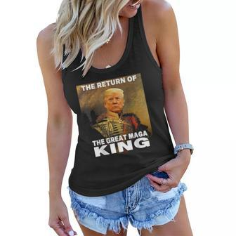 Donald Trump 2024 Ultra Maga The Return Of The Great Maga King Women Flowy Tank | Mazezy