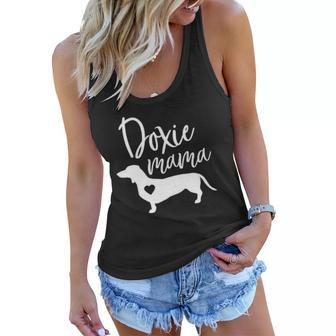 Doxie Mama Dachshund Mom Funny Wiener Dog Gift Women Flowy Tank | Mazezy