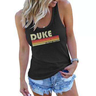 Duke Gift Name Personalized Funny Retro Vintage Birthday Women Flowy Tank | Mazezy