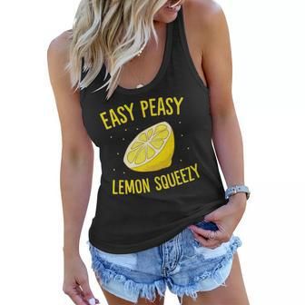 Easy Peasy Lemon Squeezy Funny Lemons Summer Lemonade Women Flowy Tank | Mazezy