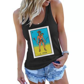 El Indio Lottery Gift The Indian Card Mexican Lottery Women Flowy Tank | Mazezy