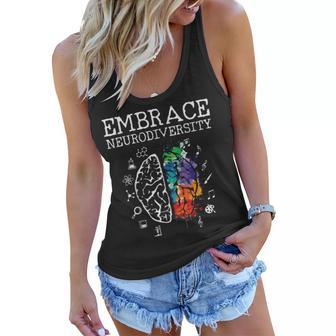 Embrace Neurodiversity Funny V5 Women Flowy Tank | Favorety UK