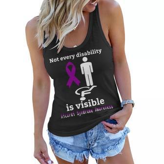 Every Disability Is Visible Aicardi Syndrome Awareness Purple Ribbon Aicardi Syndrome Support Aicardi Syndrome Awareness Women Flowy Tank | Favorety UK