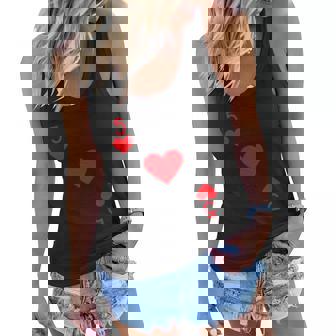 Five Of Hearts Costume Halloween Deck Of Cards Women Flowy Tank | Mazezy
