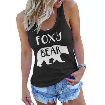 Foxy Grandma Gift Foxy Bear Women Flowy Tank - Seseable