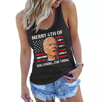 Funny Biden Confused Merry Happy 4Th Of You Know The Thing Women Flowy Tank | Mazezy