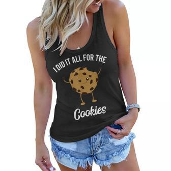 Funny Chocolate Chip Cookie Meme Quote 90S Kids Food Joke Women Flowy Tank - Seseable