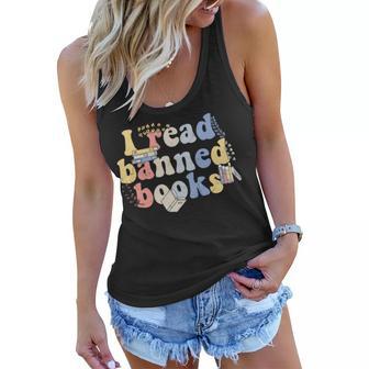 Funny I Read Banned Books Lovers Books Women Flowy Tank | Favorety