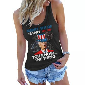 Funny Joe Biden Merry 4Th Of You KnowThe Thing 4Th Of July Women Flowy Tank - Seseable