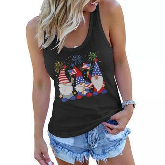 Funny Patriotic Usa American Gnomes 4Th Of July Women Flowy Tank | Mazezy