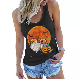 Funny Pomeranian Dog Halloween Costume Dog Lover T-Shirt Women Flowy Tank - Seseable