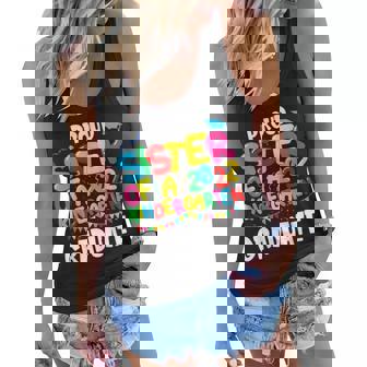 Funny Proud Sister Of A Class Of 2022 Kindergarten Graduate Women Flowy Tank | Mazezy