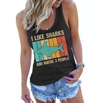 Funny Shark Design For Kids Men Women Animal Shark Stuff Women Flowy Tank - Seseable