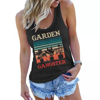 Garden Gangster Funny Gardening Retro Vintage Women Flowy Tank | Mazezy