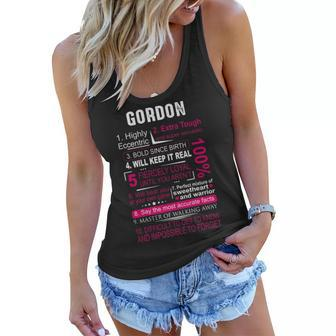 Gordon Name Gift Gordon Name Women Flowy Tank - Seseable