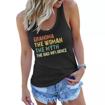 Grandma Woman Myth Bad Influence Vintage Gift Women Flowy Tank | Mazezy