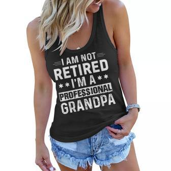Grandpa For Men Funny Fathers Day Retired Grandfather Women Flowy Tank - Seseable
