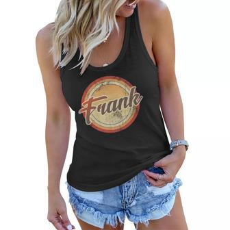 Graphic 365 Name Frank Vintage Funny Personalized Gift Women Flowy Tank | Mazezy