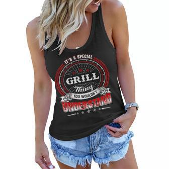 Grill Shirt Family Crest Grill T Shirt Grill Clothing Grill Tshirt Grill Tshirt Gifts For The Grill Women Flowy Tank - Seseable