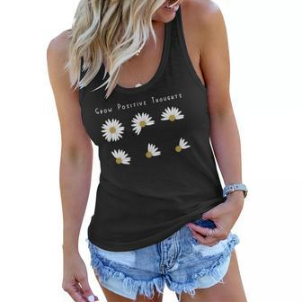Grow Positive Thoughts Tee Floral Bohemian Style Women Flowy Tank | Mazezy