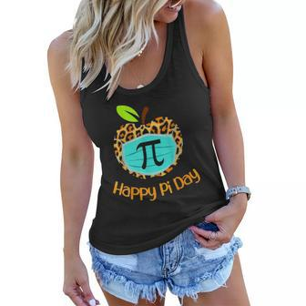 Happy Pi Day Love Math Teacher Leopard Pi Mask Women Flowy Tank | Mazezy