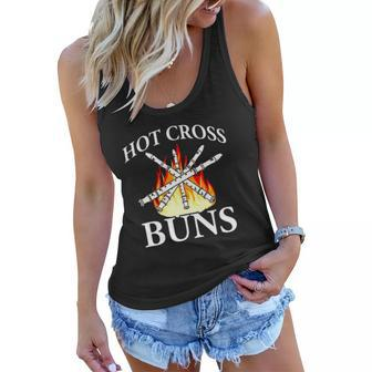 Hot Cross Buns Flutes On Fires Women Flowy Tank | Mazezy