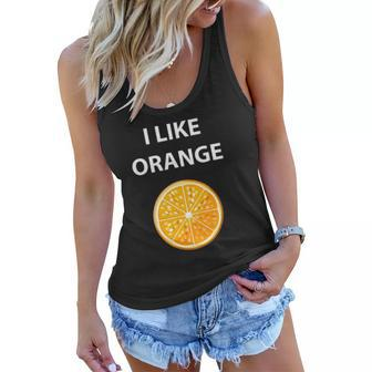 I Like Orange For Citrus Fruit Lovers Women Flowy Tank | Mazezy