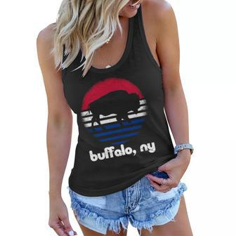 I Love Buffalo New York Retro Standing Buffalo Ny 716 Women Flowy Tank | Mazezy