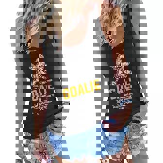 Ice Hockey Goalie Funny Definition For All Player Women Flowy Tank | Mazezy