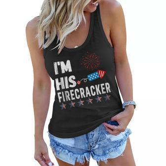 Im His Firecracker Cute 4Th Of July Matching Couple For Her Women Flowy Tank - Seseable