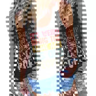 Its Weird Being The Same Age As Old People Funny Vintage Women Flowy Tank | Seseable CA