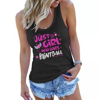 Just A Girl Who Loves Paintball Women Flowy Tank | Mazezy