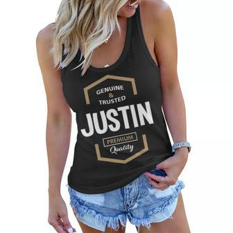Justin Name Gift Justin Premium Quality Women Flowy Tank - Seseable