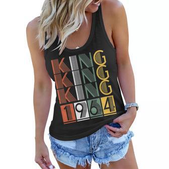 King 1964 Birthday Women Flowy Tank - Seseable