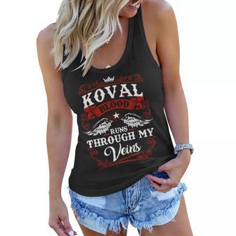Koval Name Shirt Koval Family Name V2 Women Flowy Tank - Monsterry UK