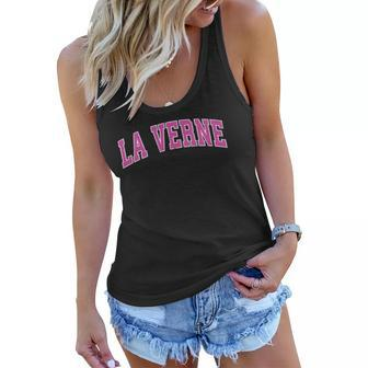 La Verne California Ca Vintage Sports Design Pink Design Women Flowy Tank | Mazezy