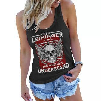 Leininger Name Shirt Leininger Family Name Women Flowy Tank - Monsterry CA