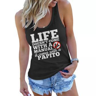 Life Doesnt Come With Manual Comes With Papito Women Flowy Tank | Mazezy