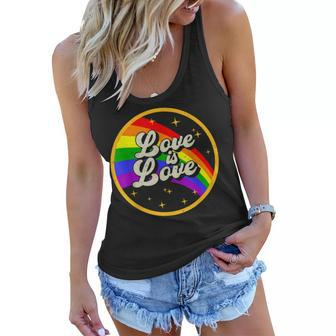 Love Is Love Rainbow Lgbt Gay Lesbian Pride Women Flowy Tank | Mazezy