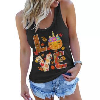 Love Unicorn Turkey Thanksgiving Happy 15 Shirt Women Flowy Tank | Favorety UK